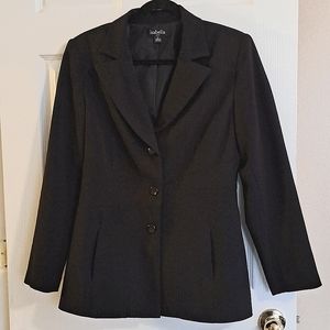 Isabella Suits Business Black Pin Stripe Suit Women's Size 10